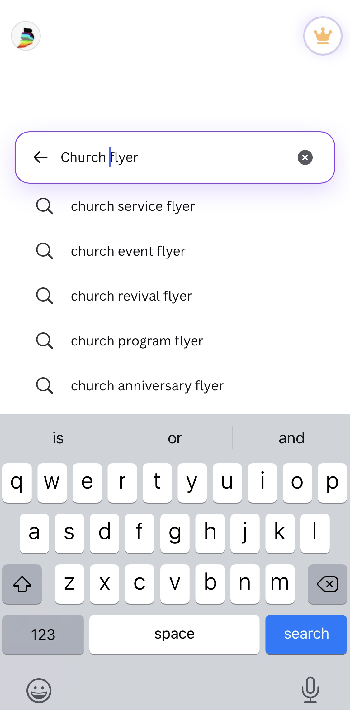 Canva search with Nigerian keywords