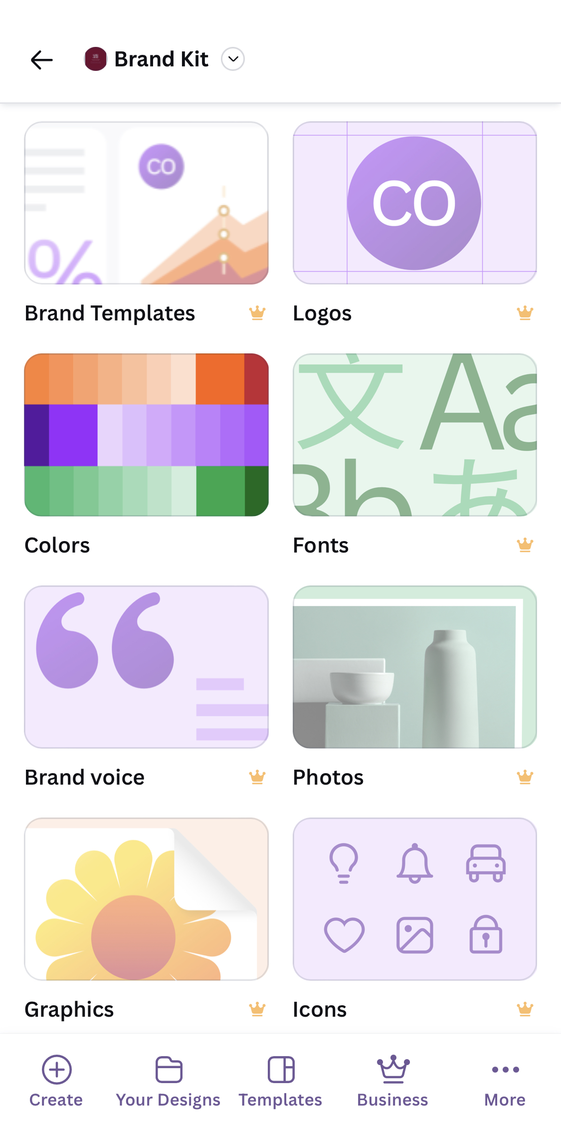 Canva brand kit setup