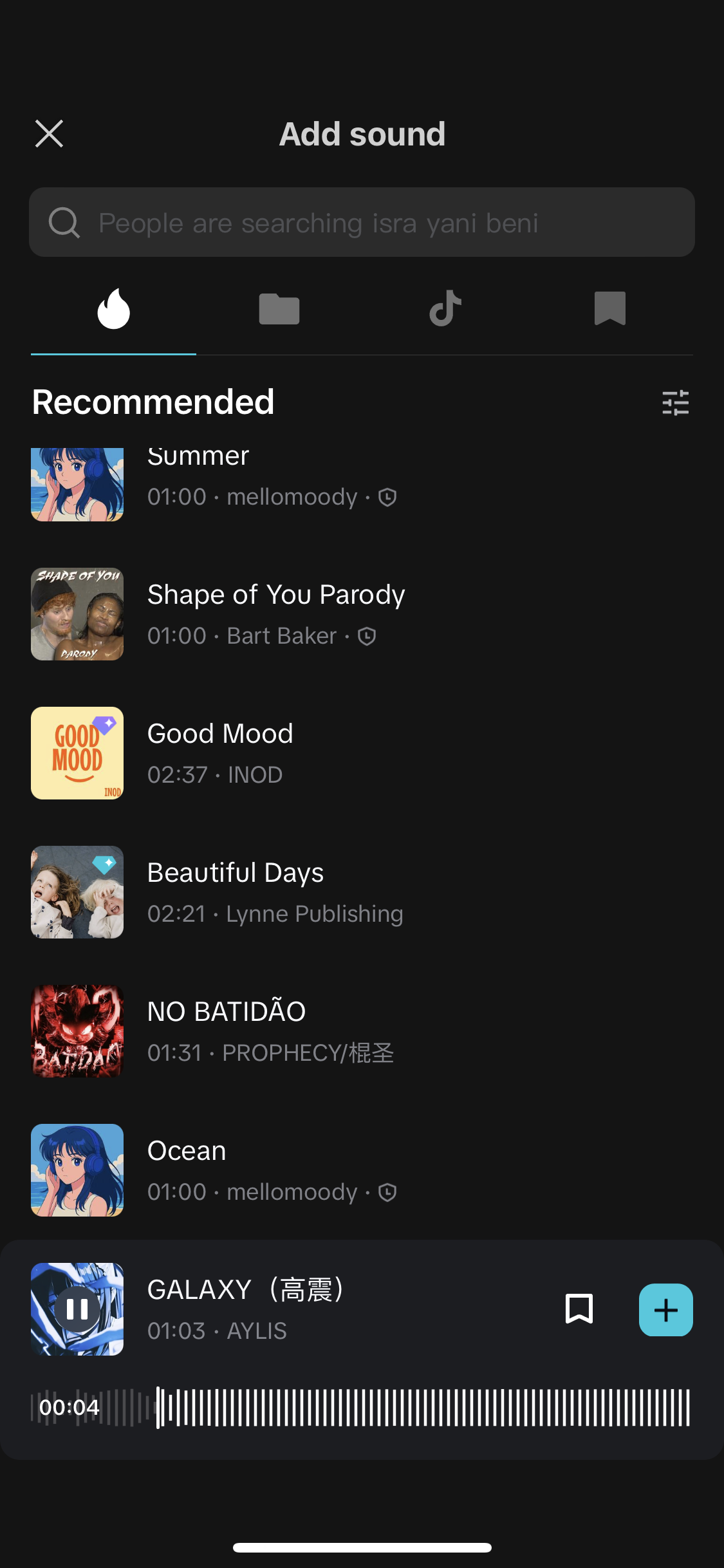 CapCut music library